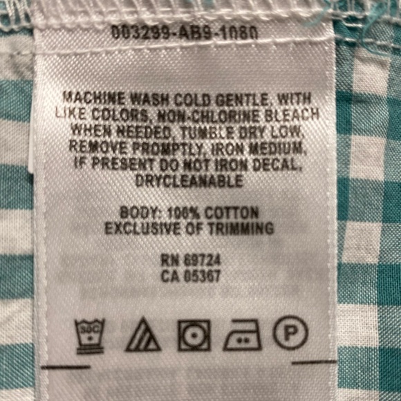 NWT Mens Columbia Short Sleeve Button Down Shirt SZ S Green/White Check - Picture 3 of 5